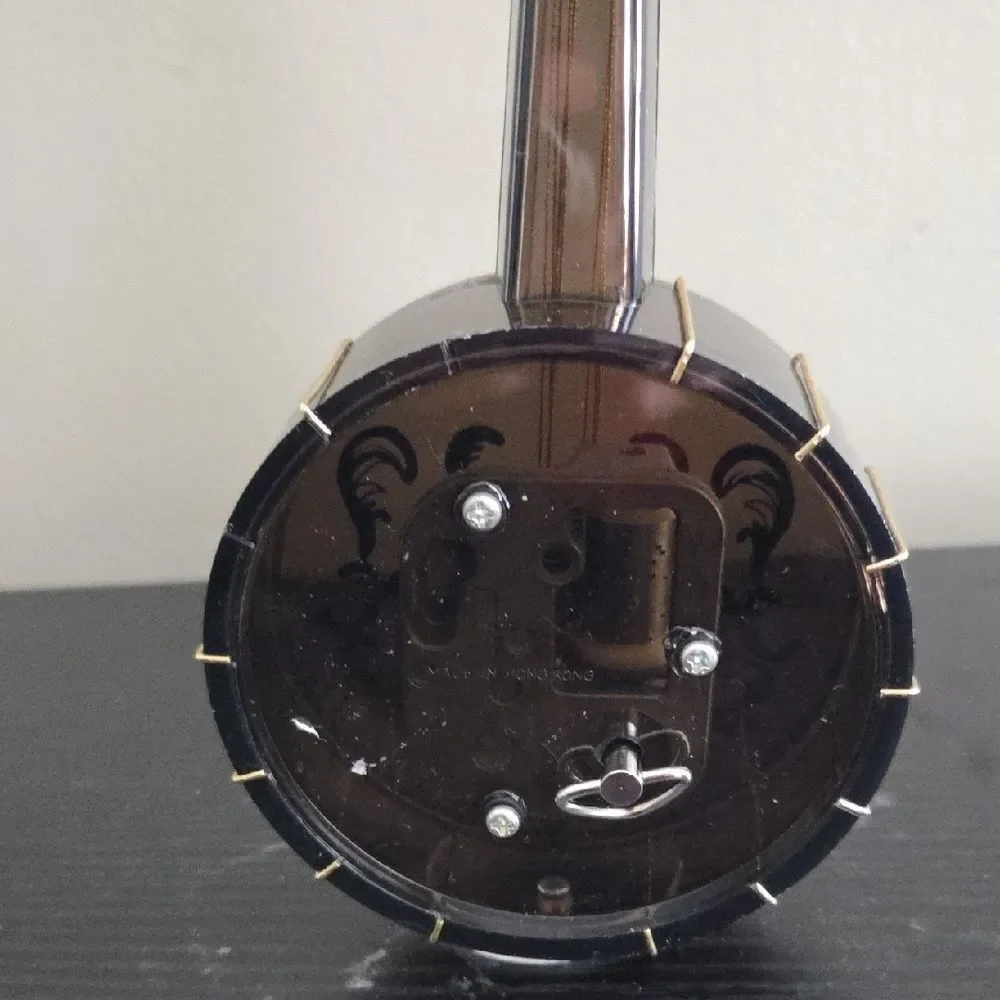 Decorative Black and Gold Banjo Figurine